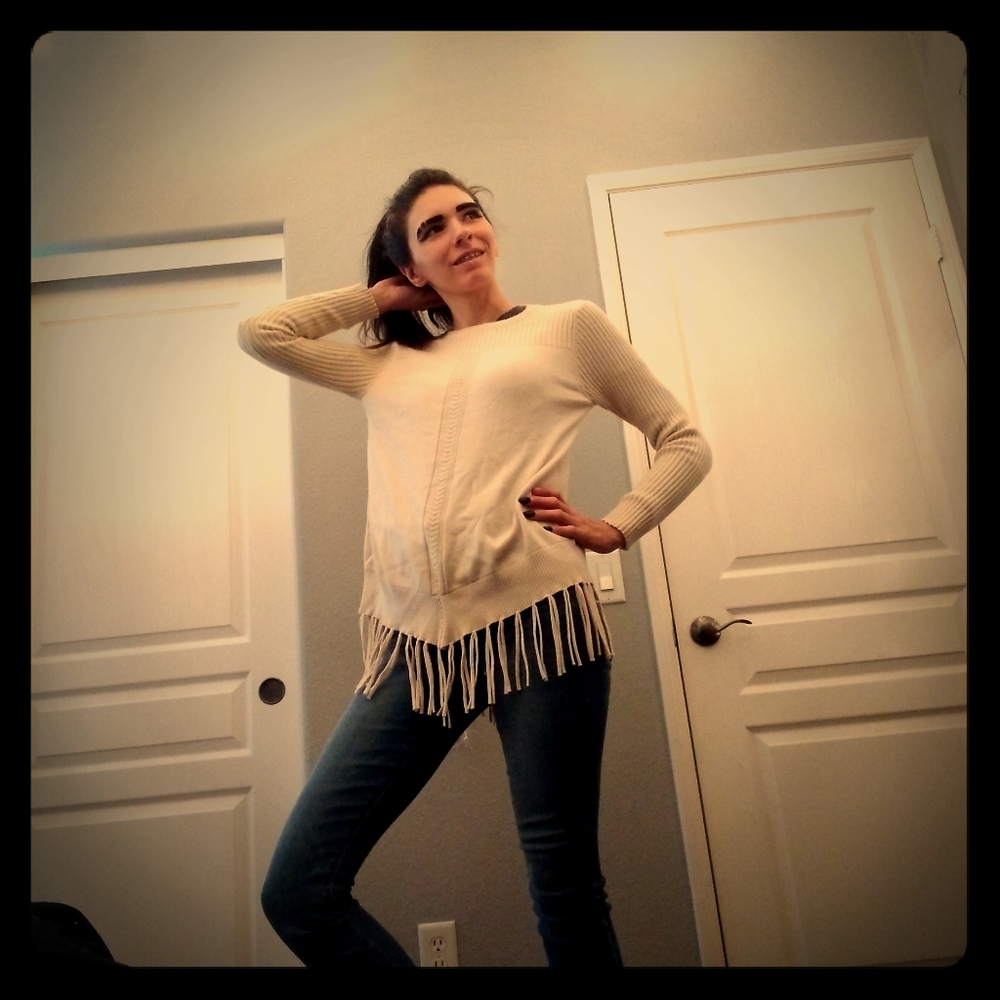 Extra jane frayed sweater